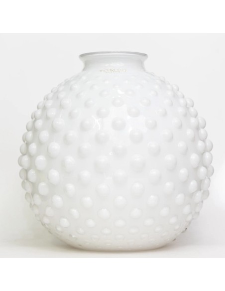 Vaso in vetro bianco Clair Pois Tom Ch