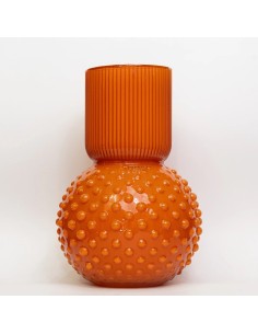 Vaso alto medio in vetro arancione Clair Pois Tom Ch