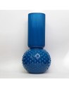 Vaso alto grande in vetro blu Clair Pois Tom Ch
