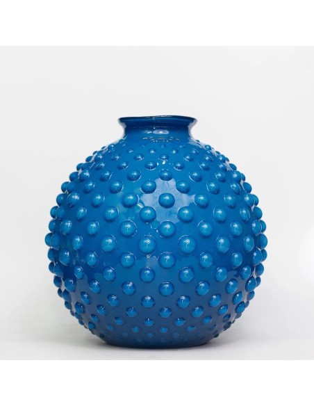 Vaso medio in vetro blu Clair Pois Tom Ch