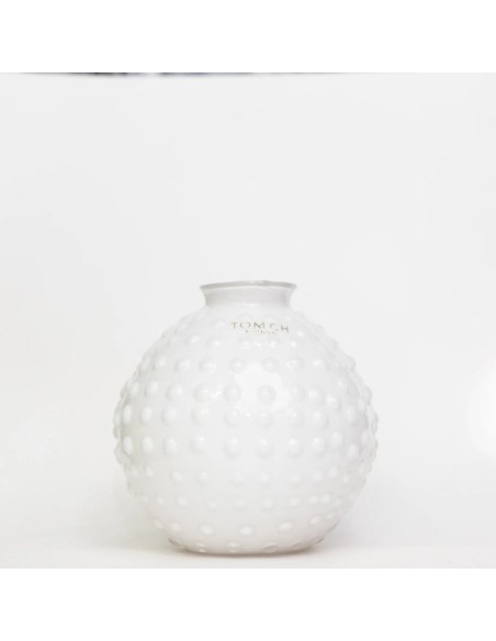 Vaso in vetro bianco Clair Pois Tom Ch