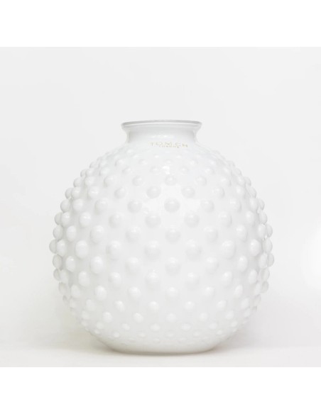 Vaso in vetro bianco Clair Pois Tom Ch