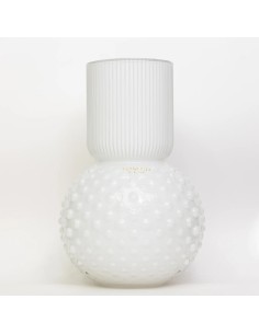 Vaso in vetro bianco Clair Pois Tom Ch