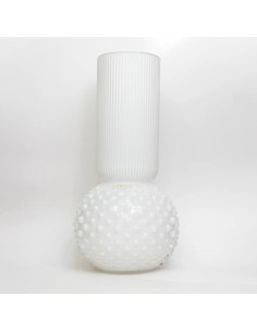 Vaso in vetro bianco Clair Pois Tom Ch