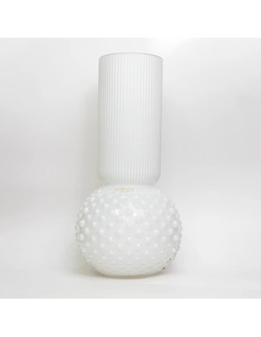 Vaso in vetro bianco Clair Pois Tom Ch