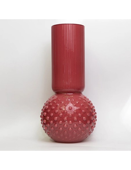 Vaso in vetro bordeaux Clair Pois Tom Ch