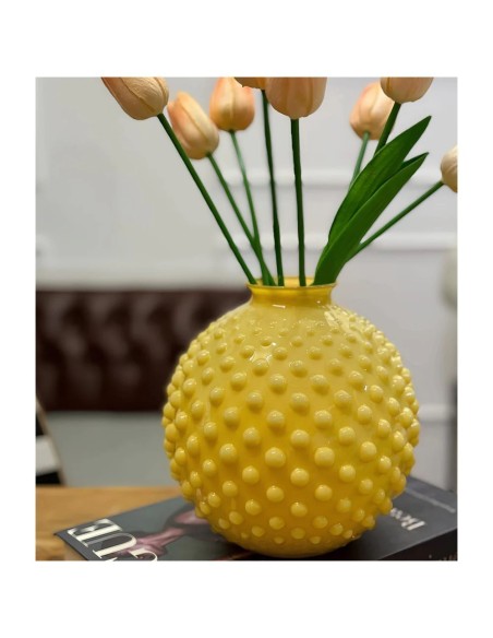 Vaso medio in vetro giallo Clair Pois Tom Ch