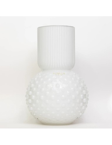 Vaso in vetro bianco Clair Pois H.30 Cm Tom Ch