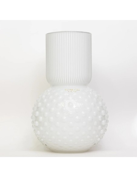 Vaso in vetro bianco Clair Pois H.30 Cm Tom Ch