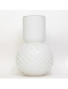 Vaso in vetro bianco Clair Pois H.30 Cm Tom Ch
