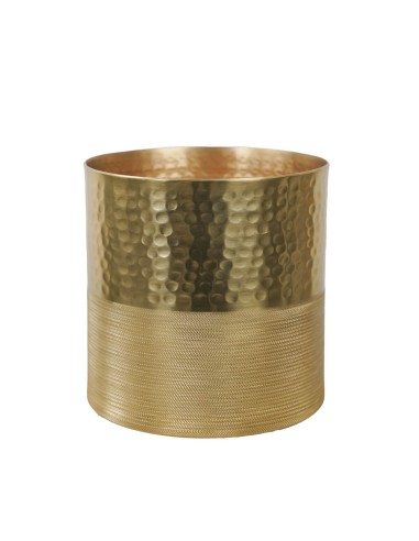 Vaso Decorativo Oro in Alluminio | Vaso Moderno con Finitura Martellata