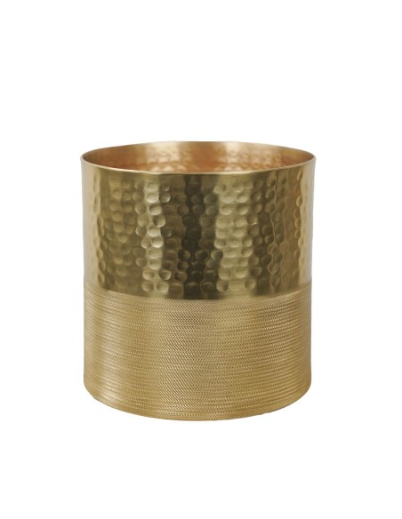 Vaso Decorativo Oro in Alluminio | Vaso Moderno con Finitura Martellata