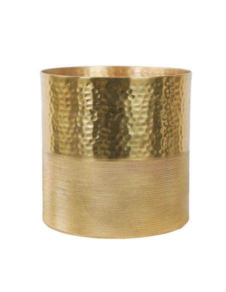 Vaso Decorativo Oro in Alluminio | Vaso Moderno con Finitura Martellata