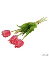 Fascio 5 Tulipani Artificiali Real Touch 38 cm | Bouquet Decorativo Interni