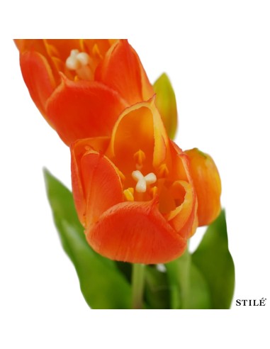 Fascio 5 Tulipani Artificiali Real Touch 38 cm | Bouquet Decorativo Interni