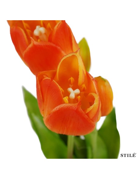 Fascio 5 Tulipani Artificiali Real Touch 38 cm | Bouquet Decorativo Interni