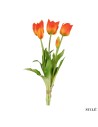Fascio 5 Tulipani Artificiali Real Touch 38 cm | Bouquet Decorativo Interni