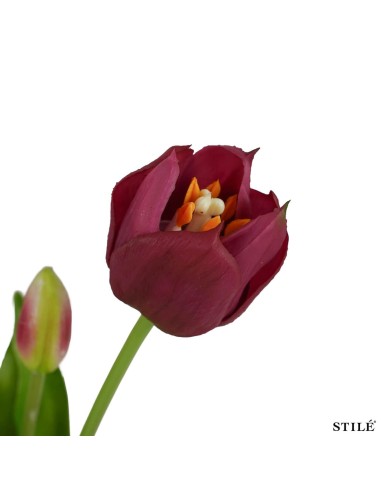 Fascio 5 Tulipani Artificiali Real Touch 38 cm | Bouquet Decorativo Interni