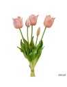 Fascio 5 Tulipani Artificiali Real Touch 38 cm | Bouquet Decorativo Interni