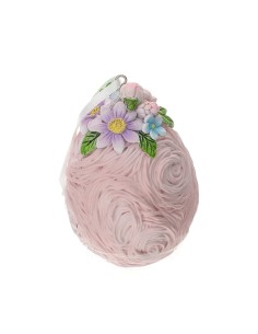 Uovo in Resina Rosa da Appendere 6x9 cm Hervit | Decorazioni Pasquali