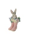 Stivali con Coniglio Hervit 15,5 cm | Decorazione Pasqua in Resina