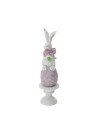 Coniglio in Resina Bianco 25 cm su Vaso a Uovo – Decorazione Pasqua Hervit
