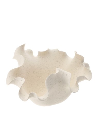 Centrotavola Ceramica Wave Avorio 33xH17 cm – Hervit | Decorazione Moderna Tavola