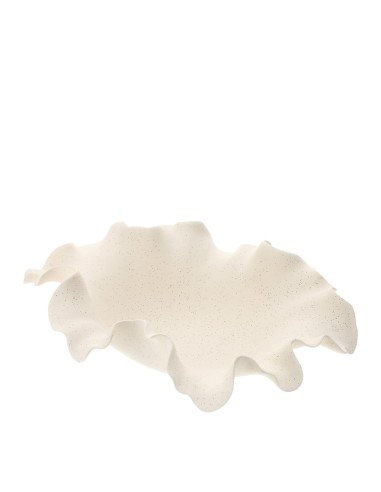 Piatto Ceramica Wave Avorio 35x25xH9 cm | Hervit Design Elegante per Tavola