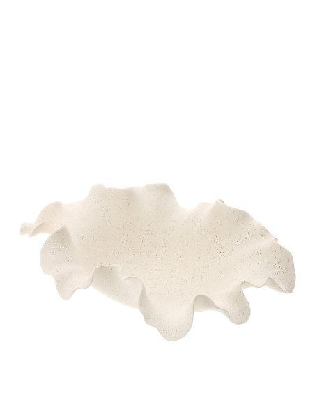 Piatto Ceramica Wave Avorio 35x25xH9 cm | Hervit Design Elegante per Tavola