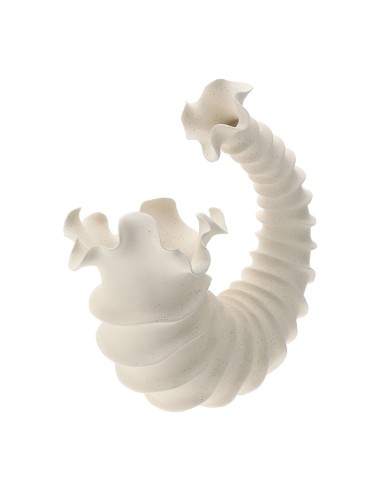Vaso Cornucopia in Ceramica Hervit 37x18xH37 cm | Centrotavola Elegante