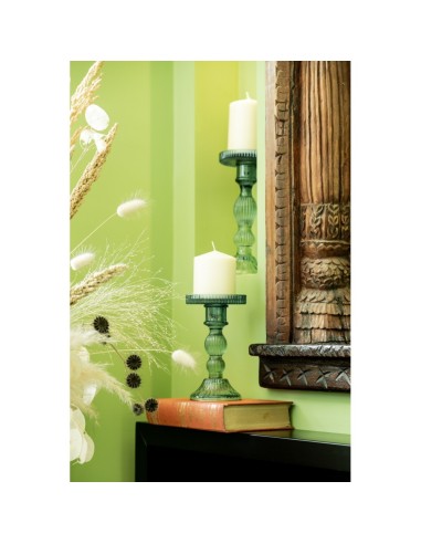 Candeliere in Vetro Fango e Celeste – Linea Atena | Elegante Decorazione Casa