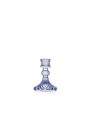 Candeliere in Vetro Celeste Polvere Convivium EMÒ Italia – Porta Candela Decorativo