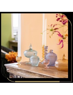 Scatola Decorativa in Vetro polvere EMÒ Italia Ø14 cm – Contenitore Elegante 2