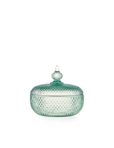 Scatola Decorativa in Vetro polvere EMÒ Italia Ø14 cm – Contenitore Elegante