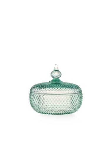 Scatola Decorativa in Vetro polvere EMÒ Italia Ø14 cm – Contenitore Elegante