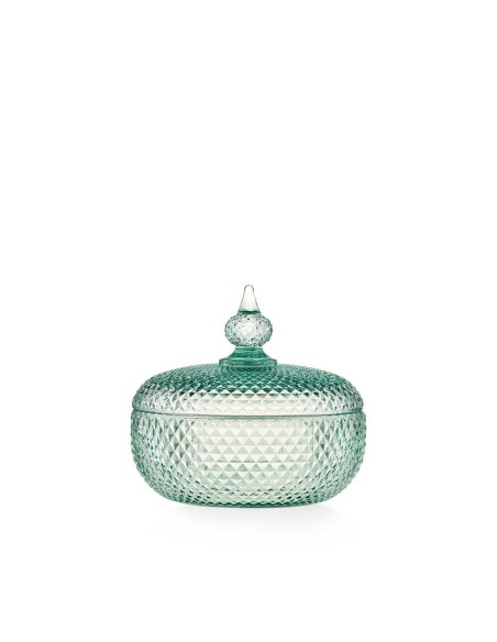 Scatola Decorativa in Vetro polvere EMÒ Italia Ø14 cm – Contenitore Elegante