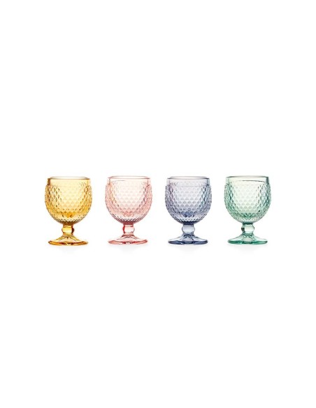 Set 4 Bicchierini da Liquore in Vetro Colorato – Bicchieri Digestivo Eleganti