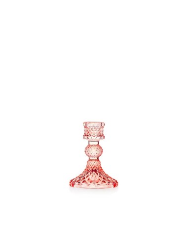 Candeliere in Vetro Rosa Cipria Convivium EMÒ Italia – Porta Candela Decorativo