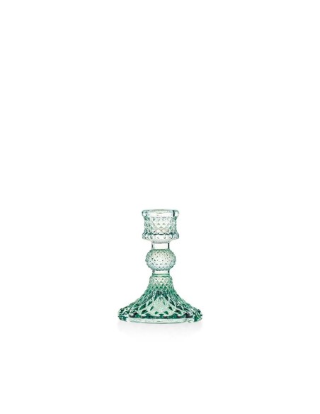 Candeliere in Vetro Verde Convivium EMÒ Italia – Porta Candela Decorativo