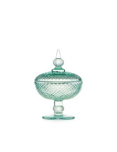 Alzata in Vetro Verde EMÒ Italia – Alzatina Decorativa da Tavolo 12,5 cm