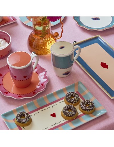 Vassoio Rettangolare Fontebasso Occhio 32x17 cm New Bone China