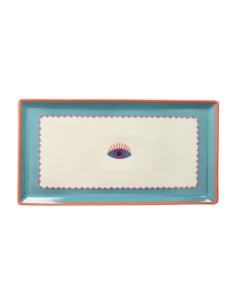 Vassoio Rettangolare Fontebasso Occhio 32x17 cm New Bone China