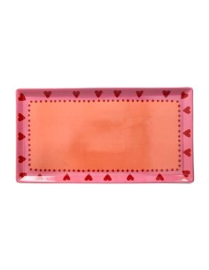 Vassoio Cuoricini Fontebasso 32x17 cm New Bone China – Rettangolare