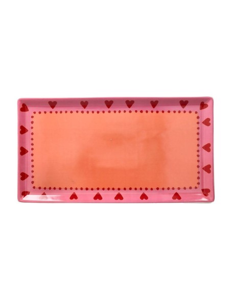 Vassoio Cuoricini Fontebasso 32x17 cm New Bone China – Rettangolare
