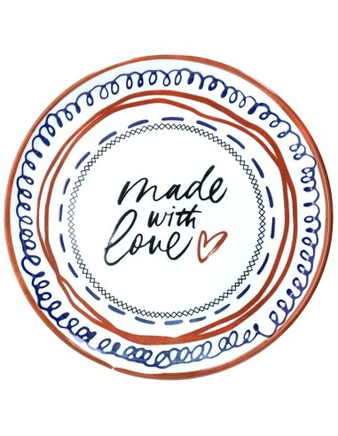 Set 4 Piatti Pizza 33 cm in Porcellana Multicolor – Piatti Grandi Resistenti