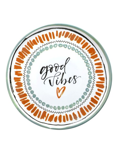 Set 4 Piatti Pizza 33 cm in Porcellana Multicolor – Piatti Grandi Resistenti