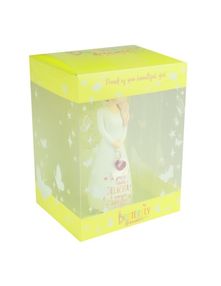 Angelo Felicità Butterfly Dreamers 12,5 cm – Statuetta Decorativa Idea Regalo