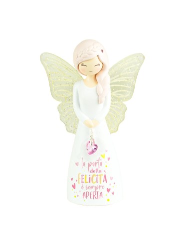 Angelo Felicità Butterfly Dreamers 12,5 cm – Statuetta Decorativa Idea Regalo