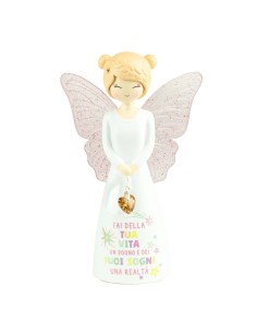 Statuetta Angelo con Frase Motivazionale 12,5 cm in Resina | Idea Regalo