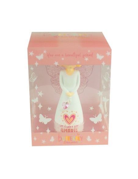 Angelo Un Cuore per Amarti 12,5 cm – Statuetta in Resina Regalo Romantico